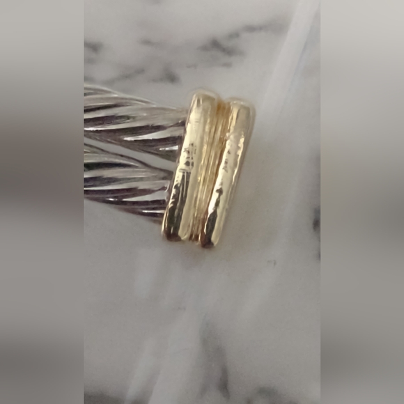 Beautiful 14k / 925 Sterling collarbone length adjustable double rope style neck - Picture 10 of 15